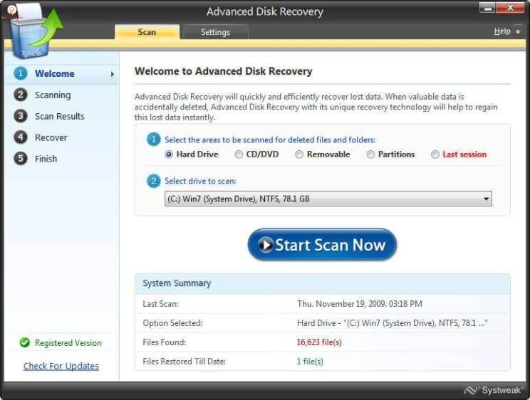 Systweak Advanced Disk Recovery crack